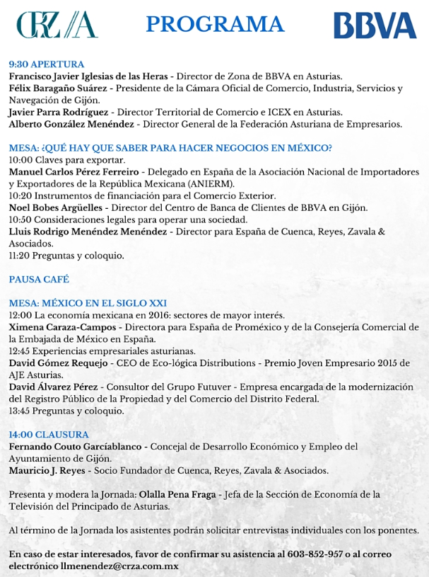 Jornada empresas asturianas en México